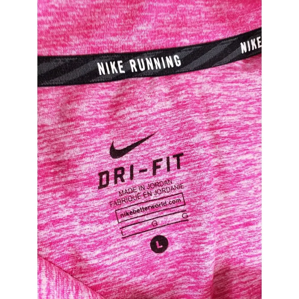 Nike Sweatshirt Size Large Women Pink Long Sleeves Running Performance Ladies